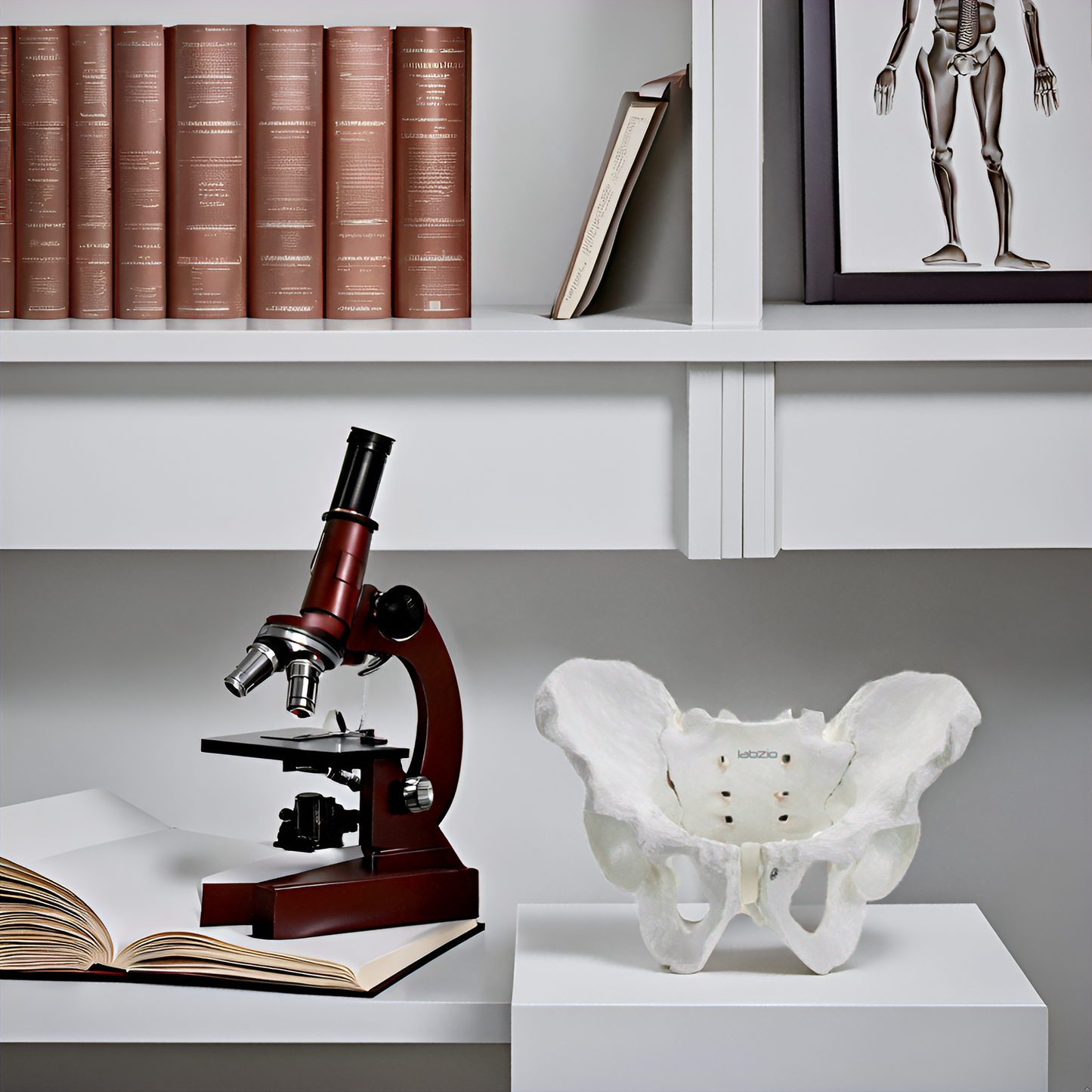Labzio - Male Pelvis Skeleton Model, Anatomically Correct, Life Size – Ideal for Educational, Medical, and Demonstrative Purposes