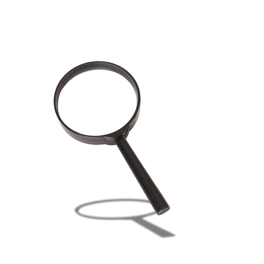 Labzio 60mm Hand Lens Magnifier β Black Magnifying Glass with Crystal Clear Lens | Compact Design and Lightweight Build | Comfortable Grip for Precision Work At Laboratory  ( Pack Of 1 )