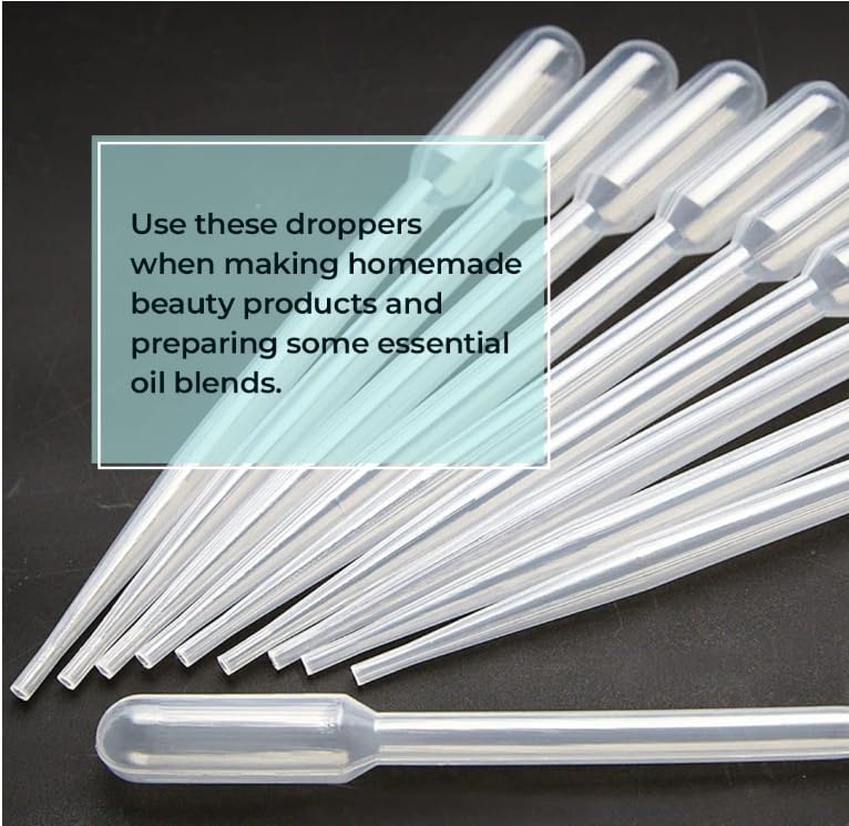 Labzio 3 ml Transfer Graduated Pipettes Graduated 0.5 ml Dropper, Ink Filler (Pack of 100)