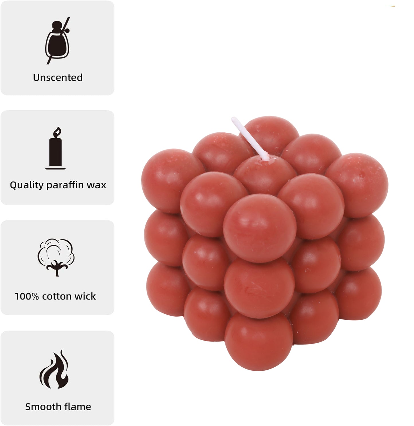 Labzio Smooth Scented Paraffin Bubble Candle | Candles for Home Decoration | Diwali Candles | Birthday Candles | Valentines Candles | Scented Bedroom Candles |