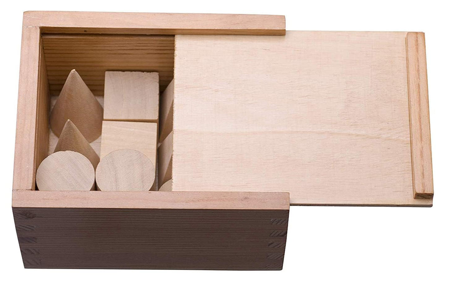 Wooden toy/puzzle for learning with sorting and stacking geometrical shapes for children in a fun way