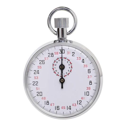 EISCO Mechanical Stopwatch - Analog Timer, Steel Case, 1/10th Second Precision, 15-Minute Dial, Winding Mechanism, Ideal for Sport Training, Racing, Physics, Chemistry, Classroom, Lab Experiment