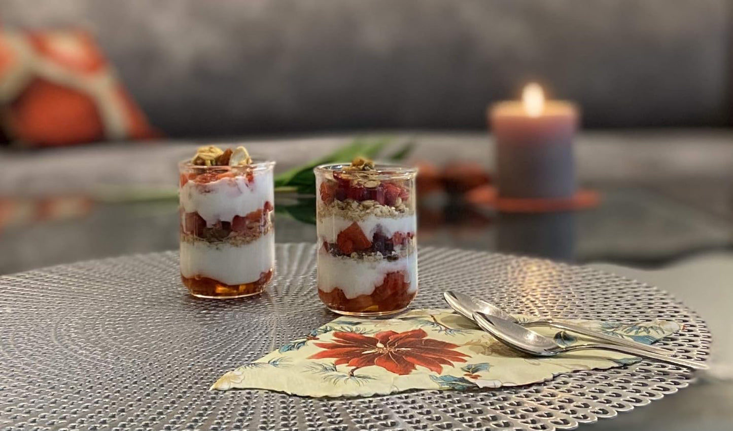 Labzio Home - Shot Beaker Glasses for desserts, Alcoholic or Non alcoholic shot drinks at home ,cafes and restaurants, pack of 6