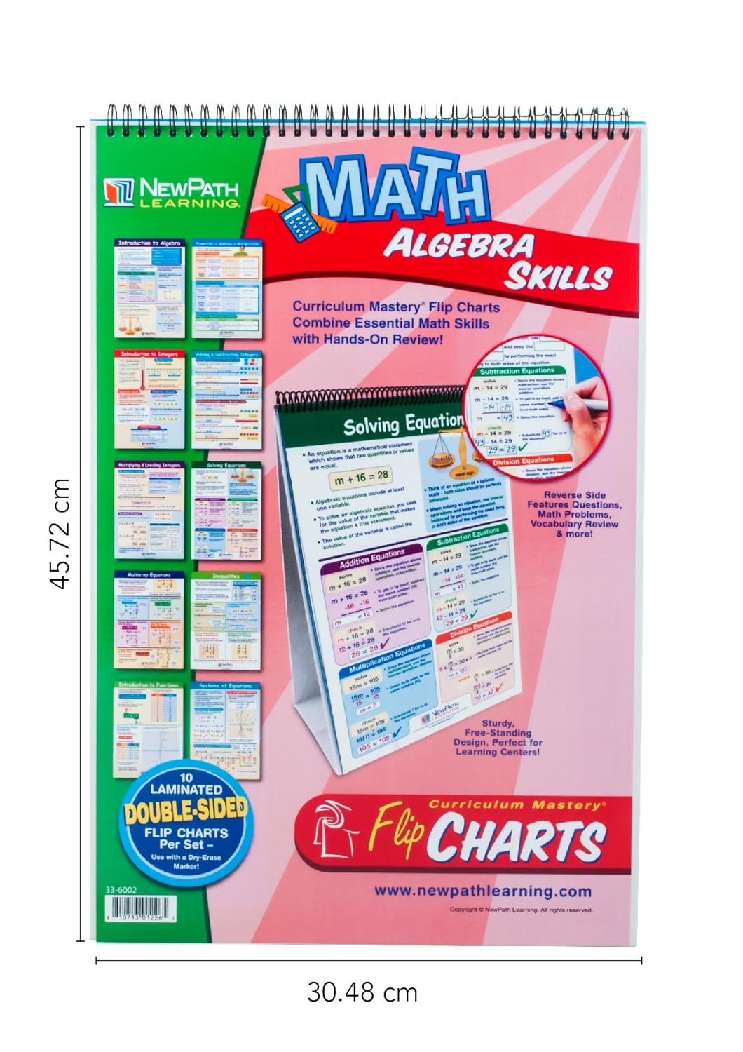 Eisco Algebra Skills Educational Flip Charts