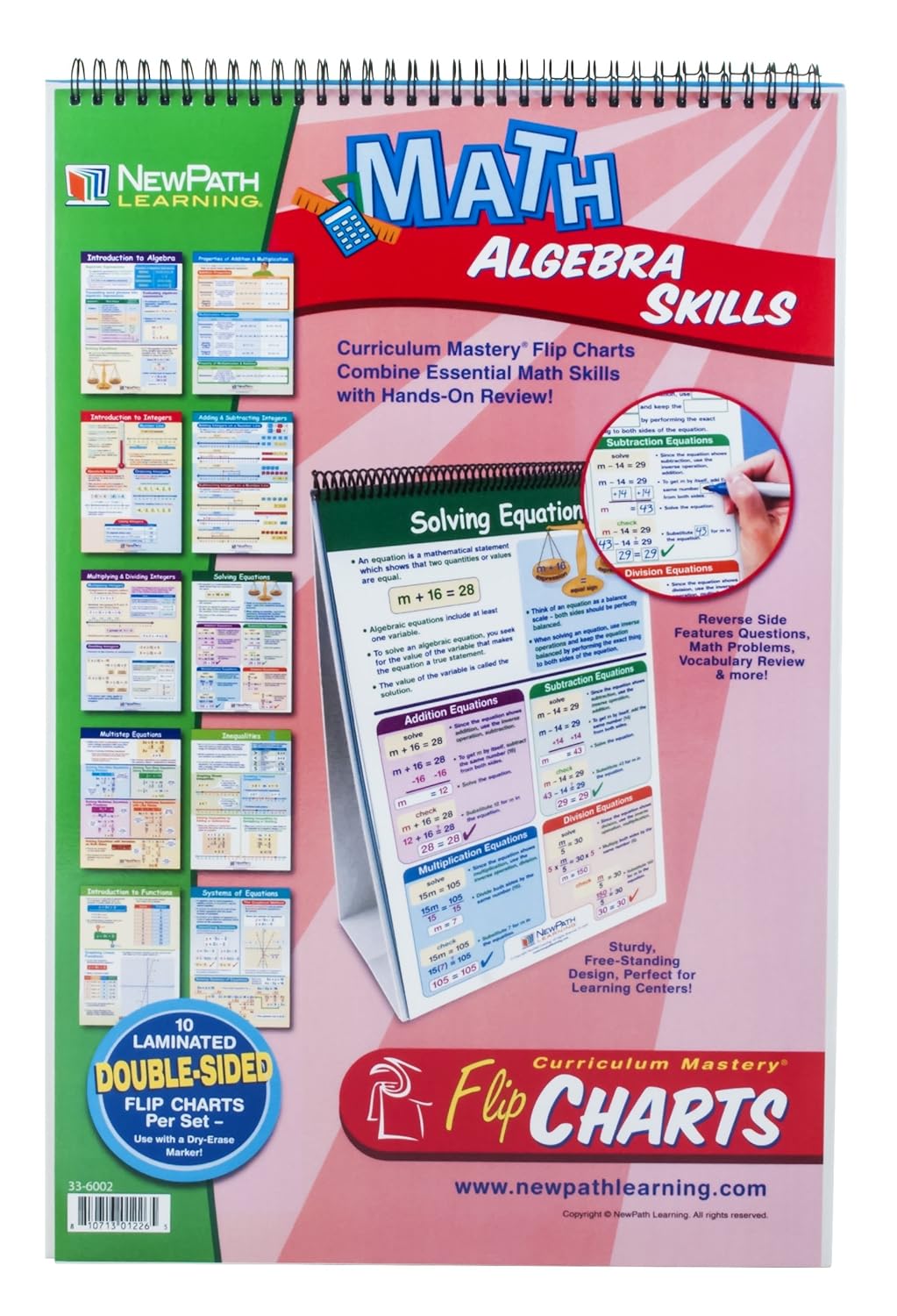 Eisco Algebra Skills Educational Flip Charts