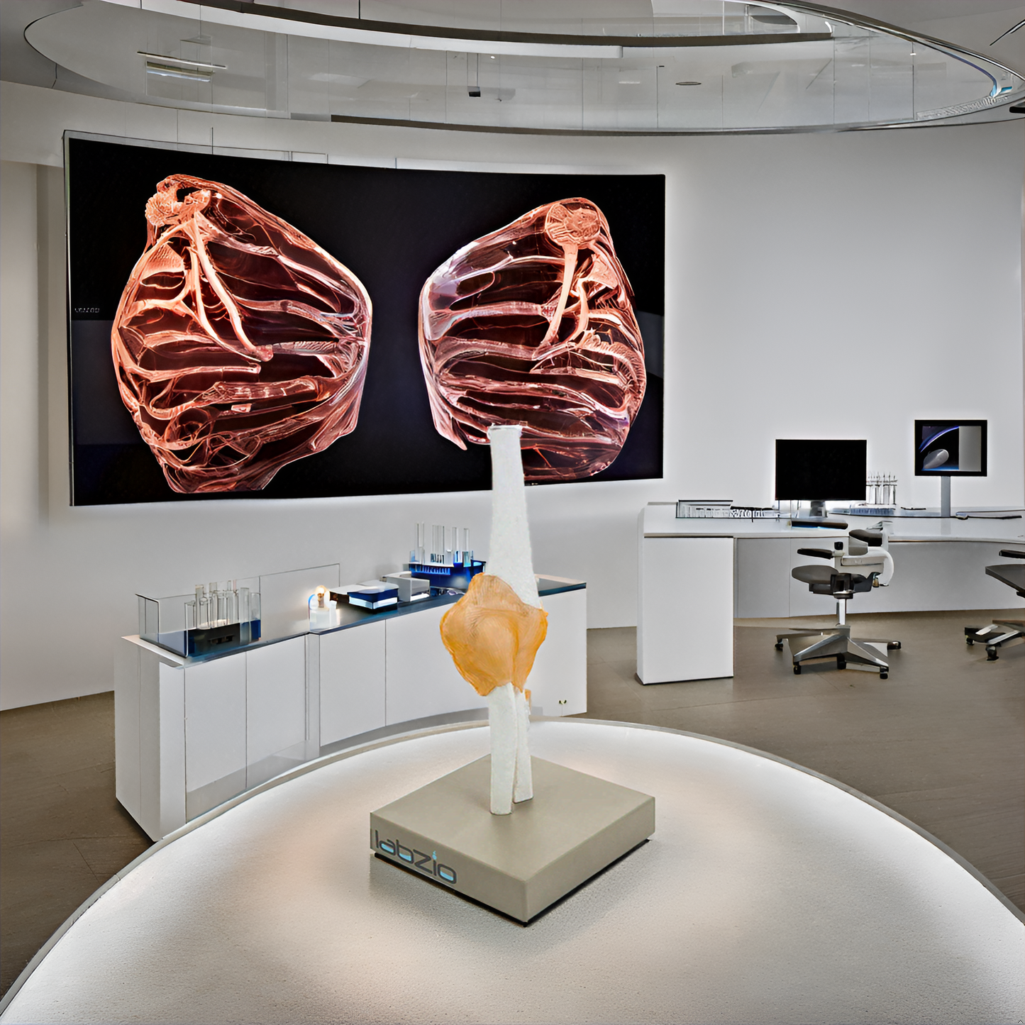 Labzio - Human Elbow Joint Model with Flexible Ligaments, Anatomically Accurate, Orthopaedic Model, with Detailed Study Guide