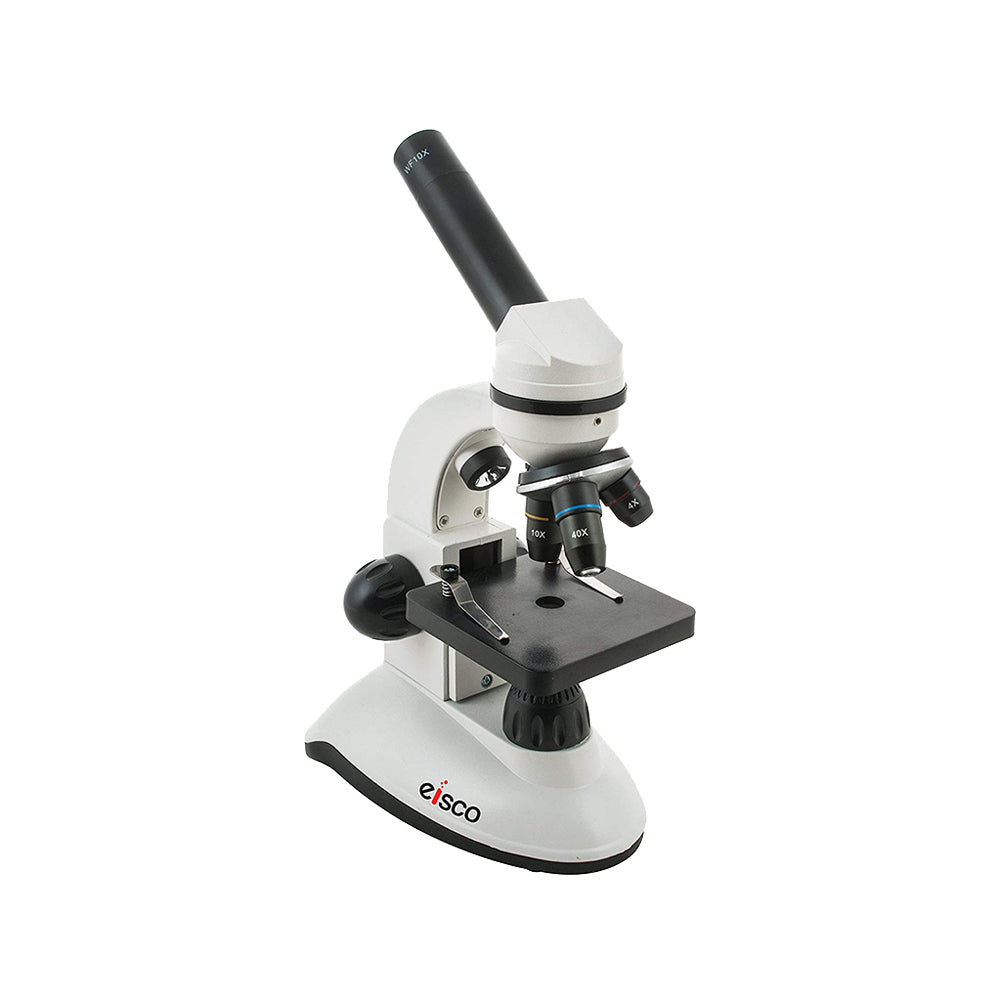 EISCO Premium Student Monocular Duo-Scope Cordless LED Microscope Dual Illuminated for Slides & Small Solid Objects Cordless Portable