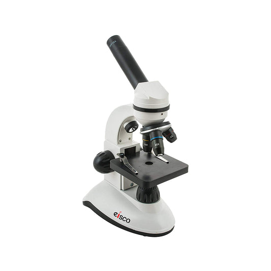 EISCO Premium Student Monocular Duo-Scope Cordless LED Microscope Dual Illuminated for Slides & Small Solid Objects Cordless Portable