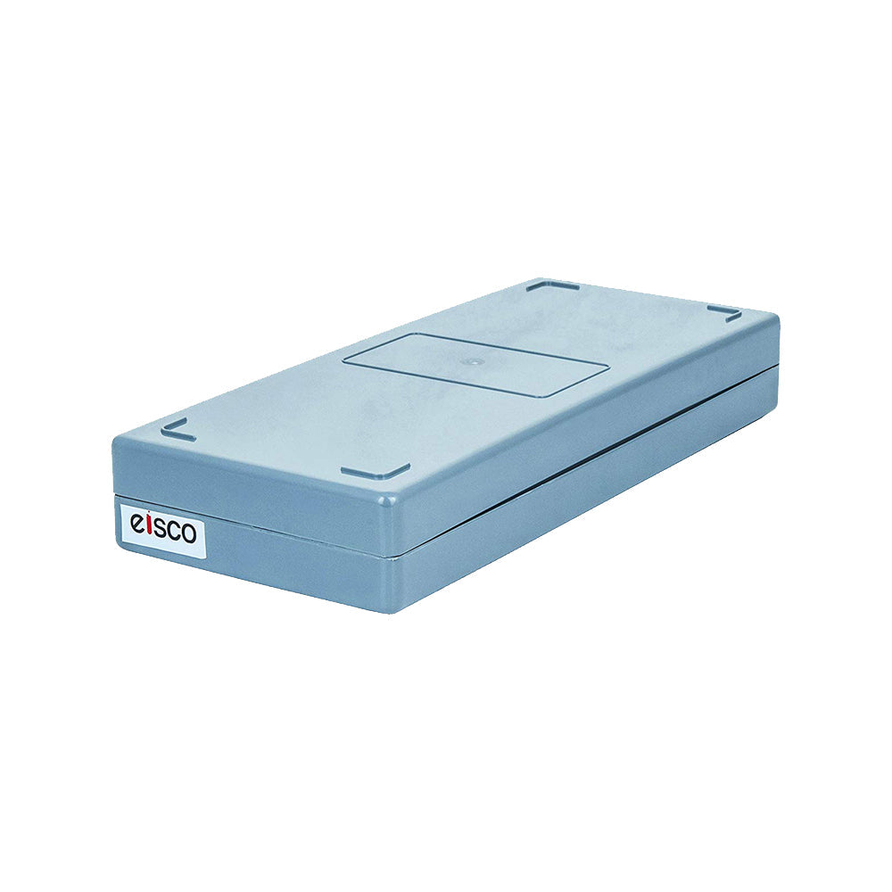 EISCO Microscope Slide Box – 50 Slot Storage Case | Compact & Secure Polystyrene Organizer | Lab Slide Holder for Biology, Chemistry, Pathology, Medical Studies & Science Research