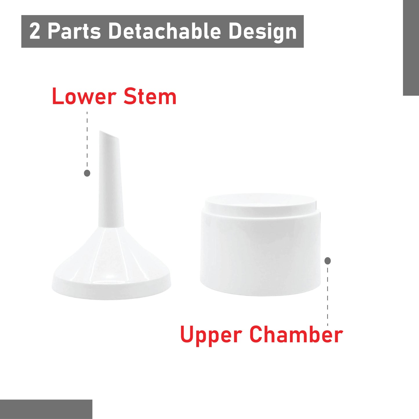 EISCO Buchner Filter Funnel 70mm – Durable Polypropylene, Autoclavable, 2-Piece Design with Perforated Plate | Vacuum Filtration for Lab, Chemistry, Microbiology, Acids, Solvents & Water Use