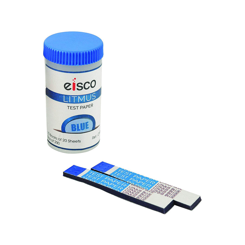 EISCO Blue Litmus Test Strips – 200 pH Test Strips for Acid Testing | Fast & Accurate pH Indicator Paper for Science Lab, Classroom, Water Testing, Chemistry Experiments, Pool, Skincare & Home Use