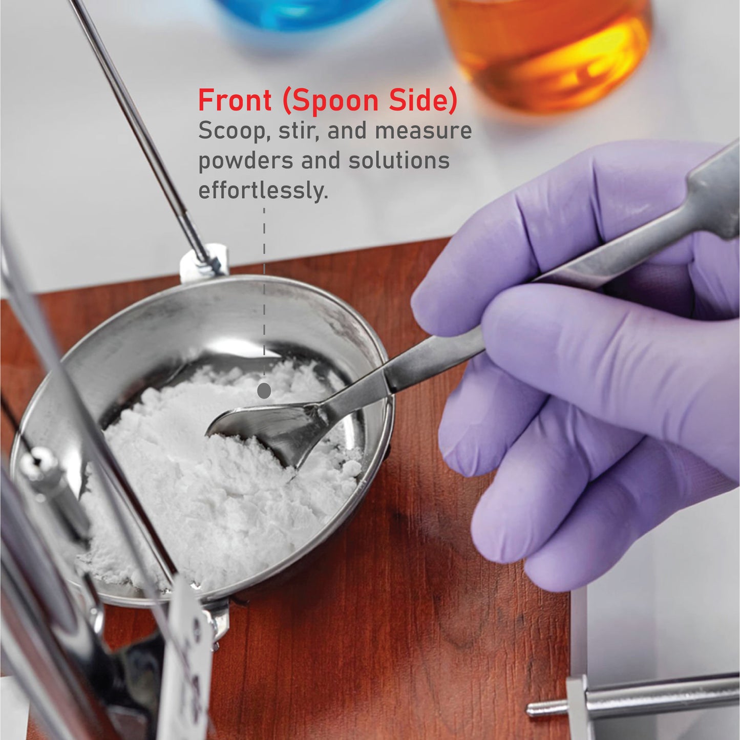 Eisco Stainless Steel Lab Spatula – 15cm, Dual-End Spoon & Flat Blade, Multipurpose Tool for Science Labs, Kitchen, Powder Mixing, Art, Resin, Crafting & Epoxy Work (Pack of 5)