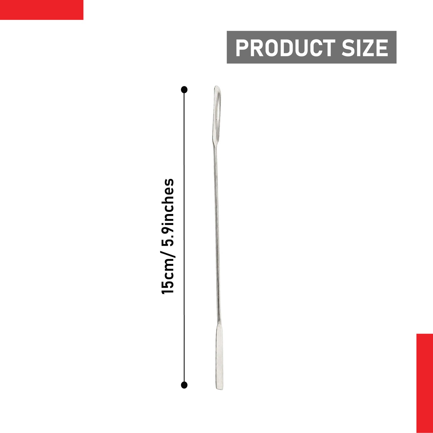 EISCO Set of 5 Micro Spatula – Stainless Steel, Double-Ended Scoop & Flat End, 15cm, Precision Lab Tool for Chemistry, Science Experiments, Powders, Epoxy, DIY Crafts, Jewelry Making & Sample Handling