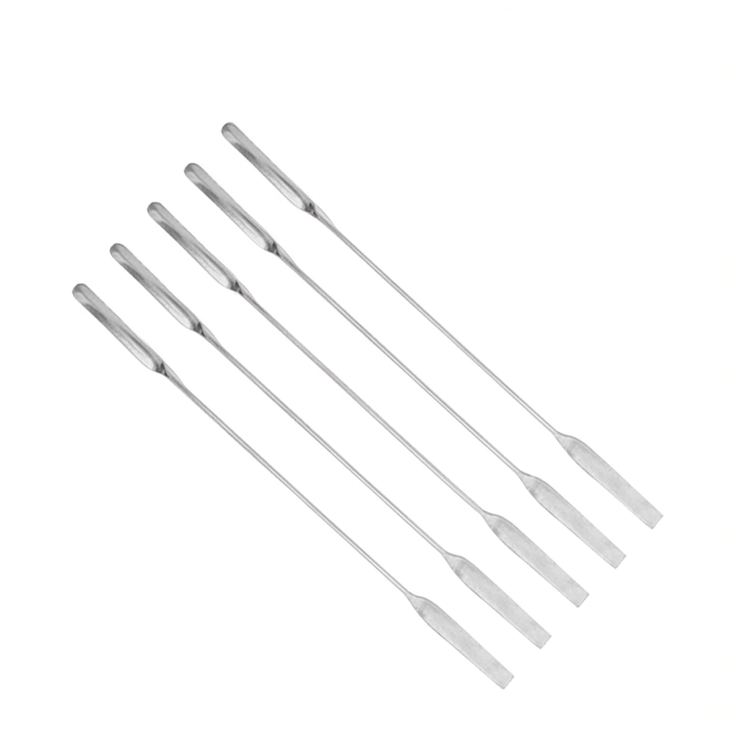 EISCO Set of 5 Micro Spatula – Stainless Steel, Double-Ended Scoop & Flat End, 15cm, Precision Lab Tool for Chemistry, Science Experiments, Powders, Epoxy, DIY Crafts, Jewelry Making & Sample Handling