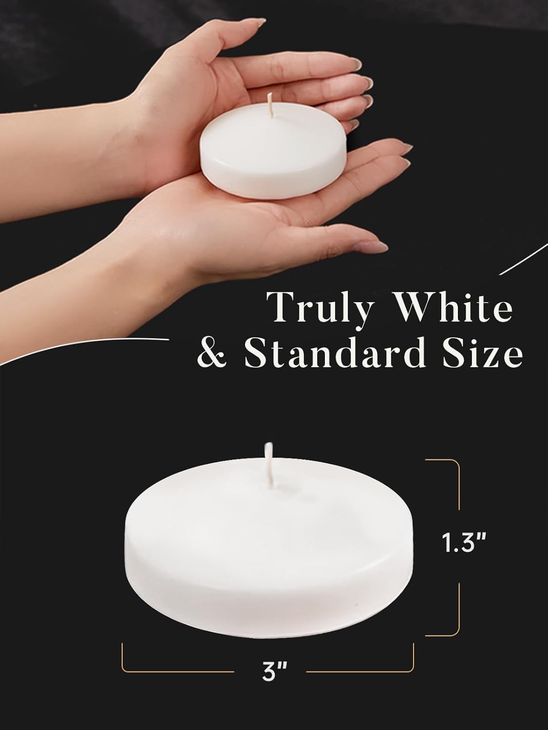Labzio Decor Pack of 24 Floating Candles | Floating Nuggets | Floating Tealight Candles | Water Candles | Floating Candles on Water Bowl | Best Candles for Home Decor, Office Decor, Birthday Party, Festival Decoration (White Colour)