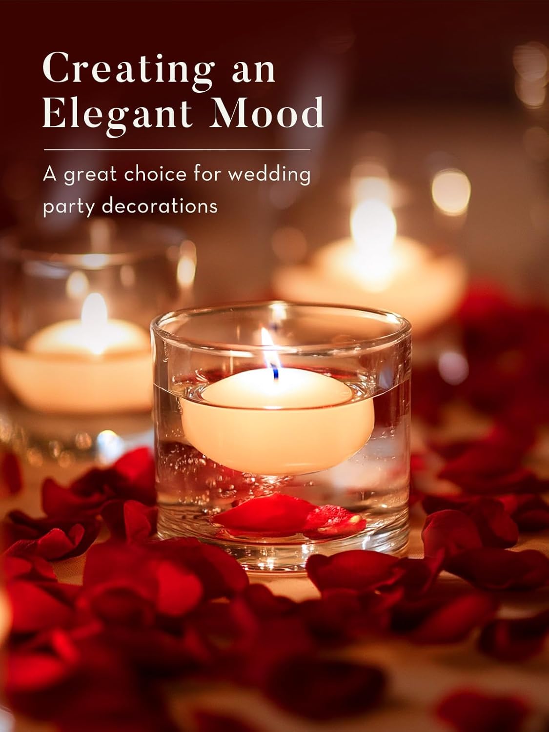 Labzio Decor Pack of 24 Floating Candles | Floating Nuggets | Floating Tealight Candles | Water Candles | Floating Candles on Water Bowl | Best Candles for Home Decor, Office Decor, Birthday Party, Festival Decoration (White Colour)