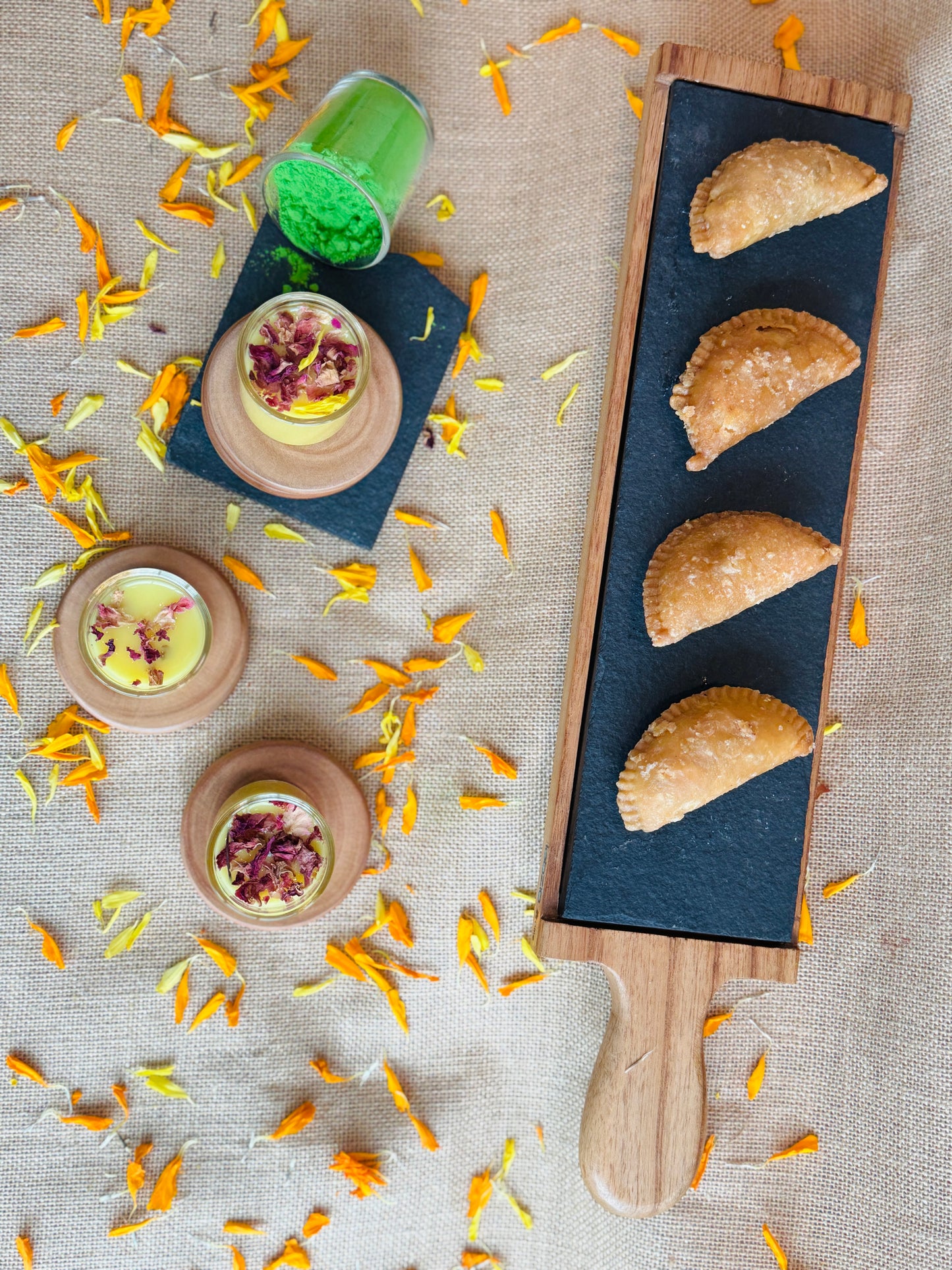 Labzio Home - STYLISH SERVING FOOD PLATTER for SNACKS/ELEGANT CHEESE BOARD/MODERN DIP TRAY, Slate 14"X 4" rectangle