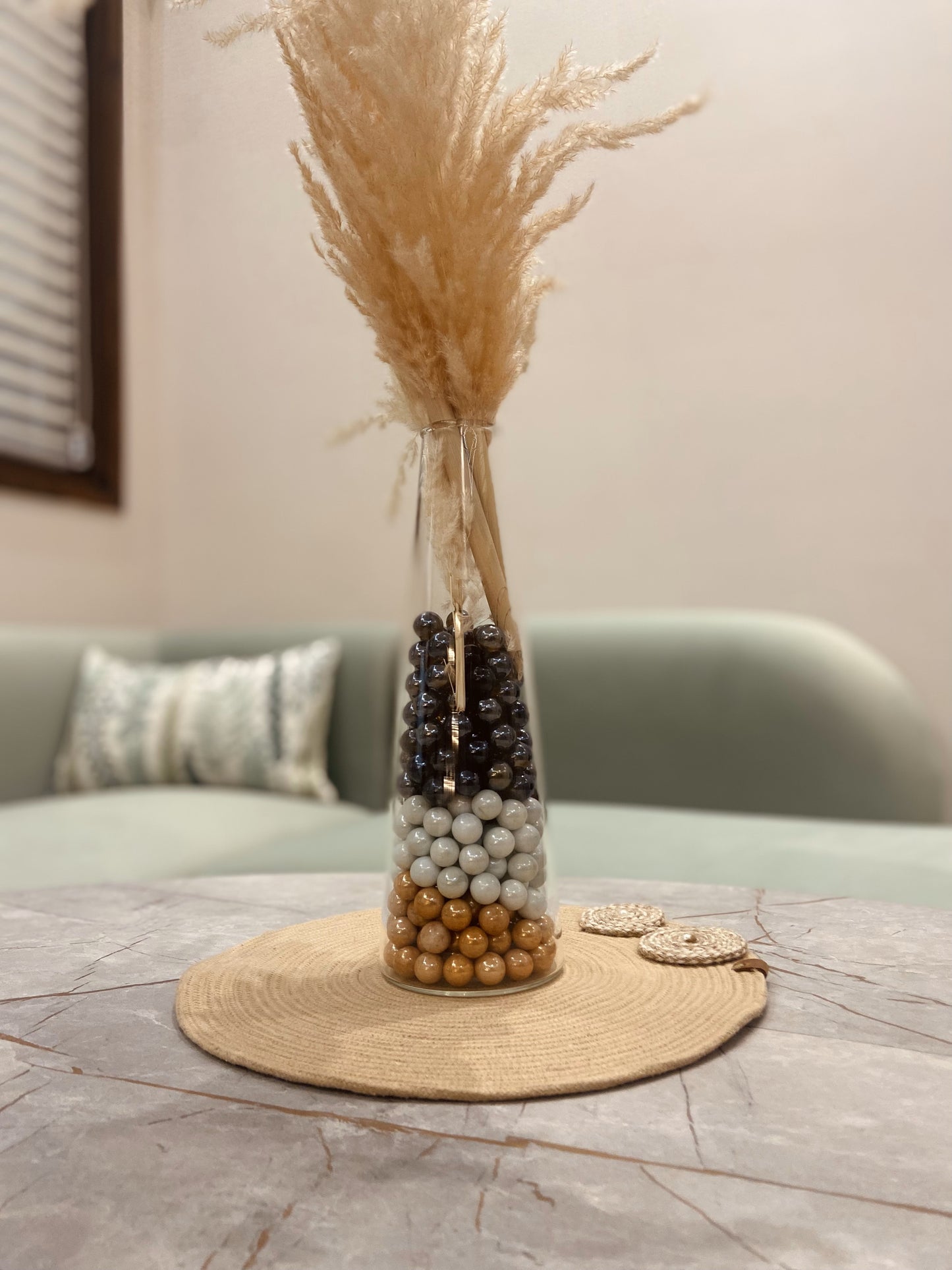 Labzio Home Glass Vase for Flowers & Plants (Transparent, 30 cm X 10 cm) - Living Room Glass Vase Pot for Water Plants Home Decor Dining Table Decoration Bedroom Hall Aesthetic House Warming Gift