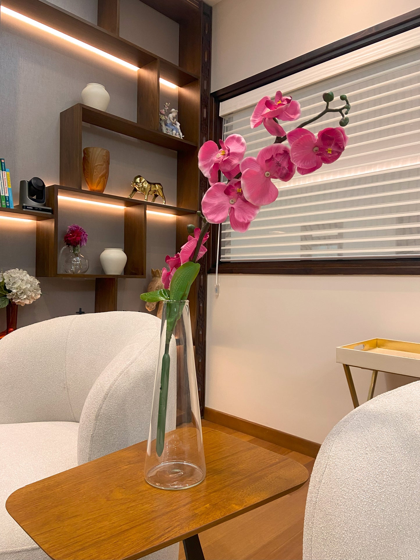 Labzio Home Glass Vase for Flowers & Plants (Transparent, 30 cm X 10 cm) - Living Room Glass Vase Pot for Water Plants Home Decor Dining Table Decoration Bedroom Hall Aesthetic House Warming Gift