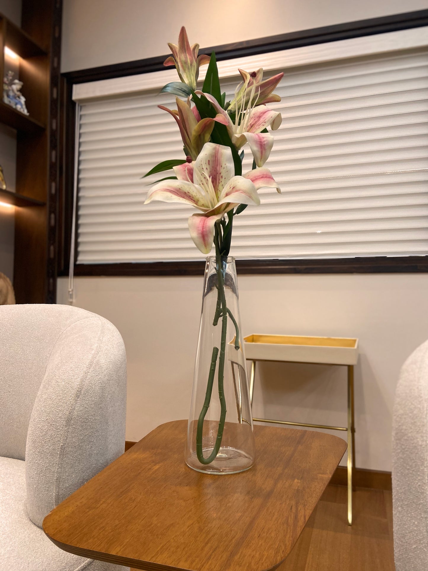 Labzio Home Glass Vase for Flowers & Plants (Transparent, 30 cm X 10 cm) - Living Room Glass Vase Pot for Water Plants Home Decor Dining Table Decoration Bedroom Hall Aesthetic House Warming Gift