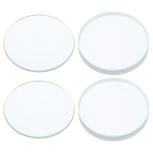 EISCO Optical Glass Lenses (Set of 4) 50mm Double Convex & Concave, High Quality Polished Glass for Physics, Light Refraction, Ray Optics, Science Experiments, Learning & Educational Lab Equipment