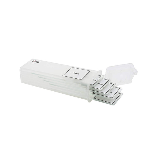 Premium Microscope Prepared Slides To Observe Various Botanical Specimen, Set Of 5 Slides, Comes In A Plastic Case