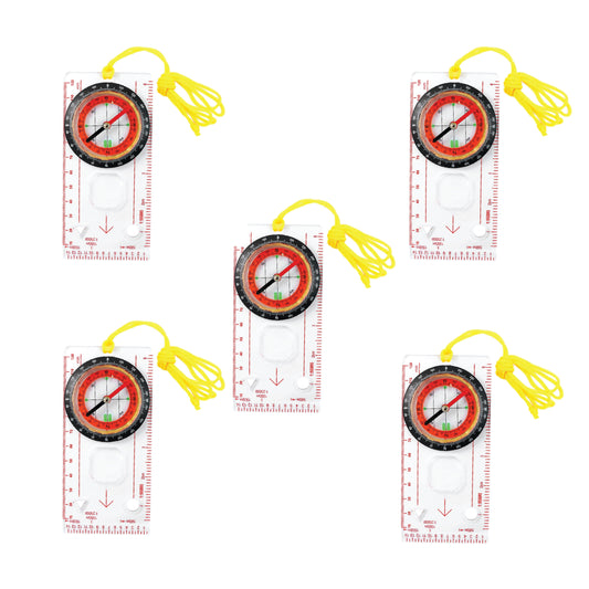 Multifunction compass - Liquid filled outdoor Navigation, Camping with samll magnifying lens, scales and ruler for map reading