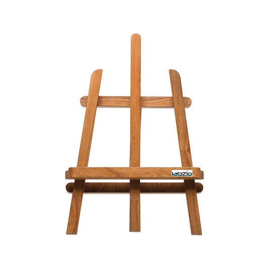 LABZIO Home - Hand Made, Portable Table Top Wooden Easel for Painting and Display, 15 inches (Brown, Medium)