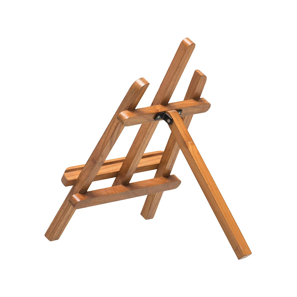 LABZIO Home - Hand Made, Portable Table Top Wooden Easel for Painting and Display, 15 inches (Brown, Medium)