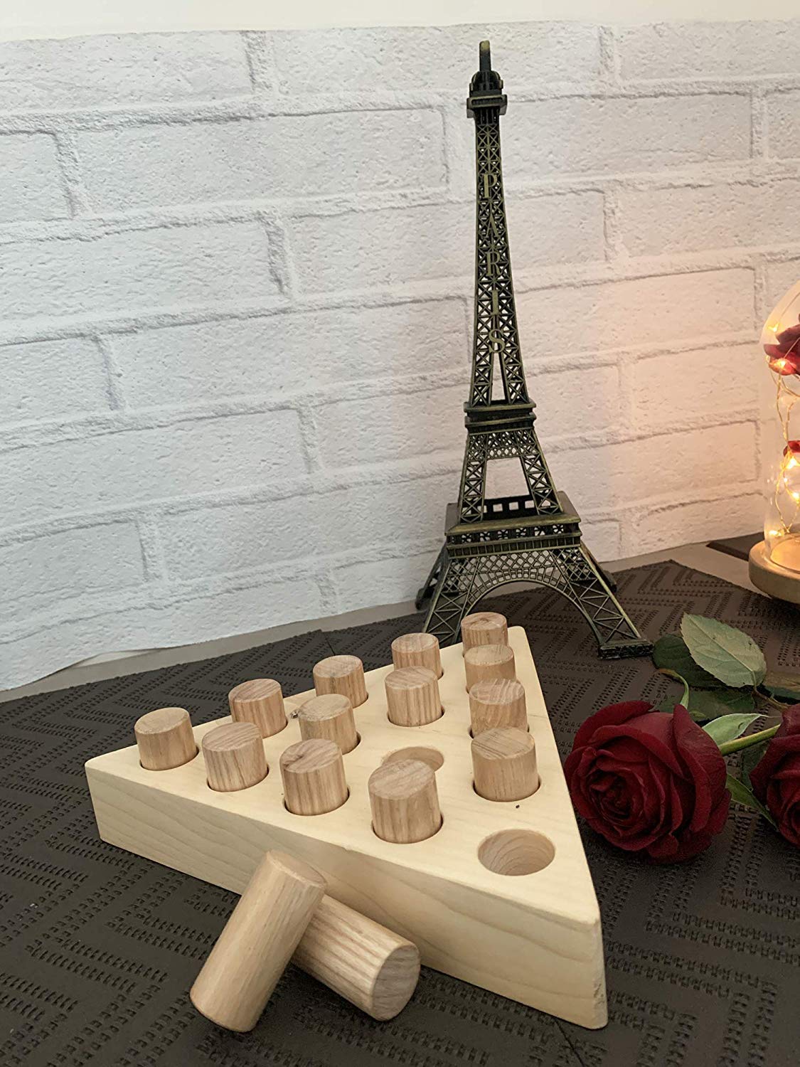 LABZIO Home - Premium Wooden Peg jumping game/Solitaire, hand crafted and polished for a perfect finish for home and cafes, instructions included,for all ages