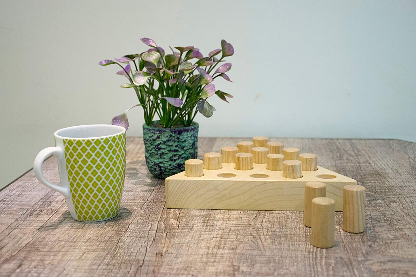 LABZIO Home - Premium Wooden Peg jumping game/Solitaire, hand crafted and polished for a perfect finish for home and cafes, instructions included,for all ages