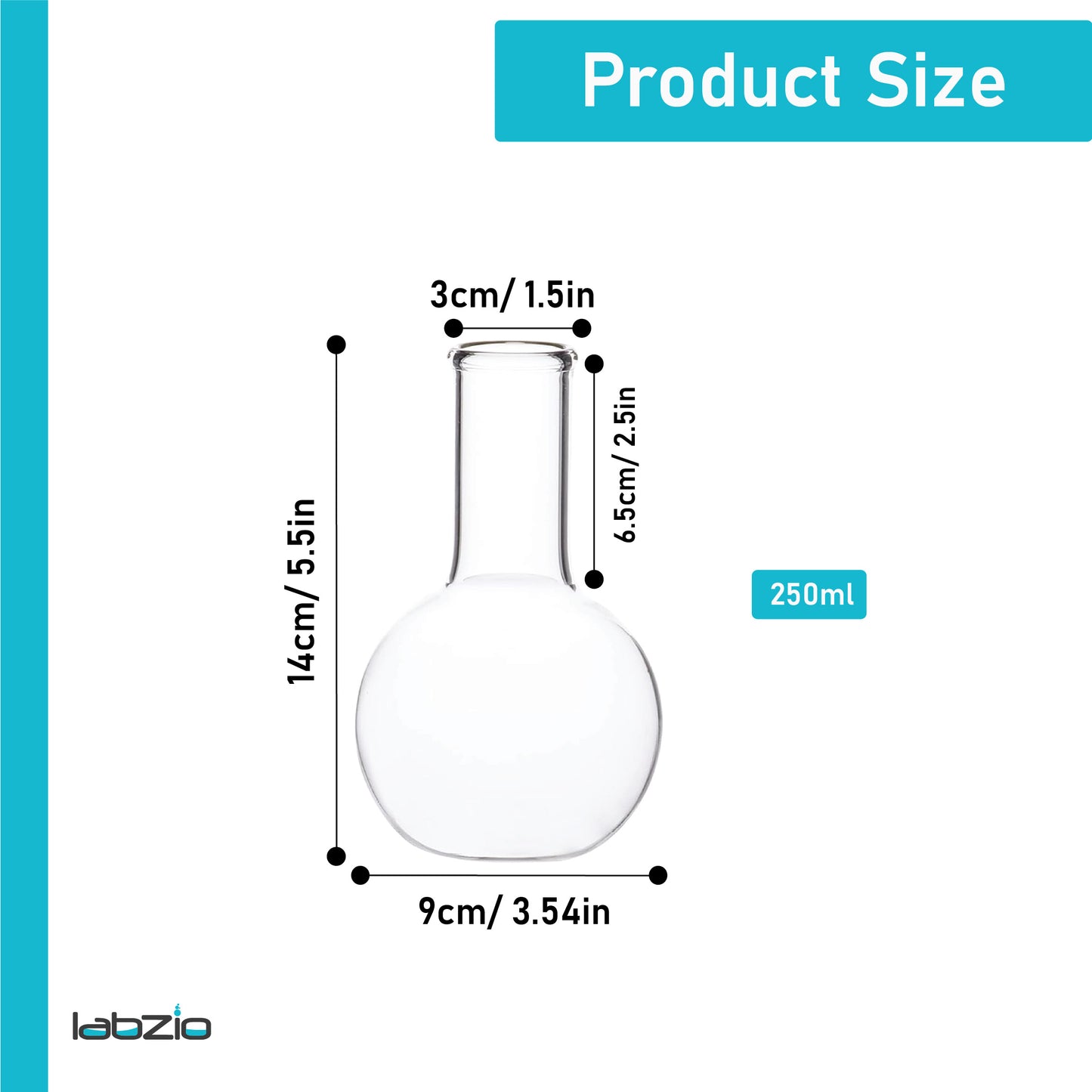 Labzio Home - Boiling Flask Glass Flower vase, Set of 2