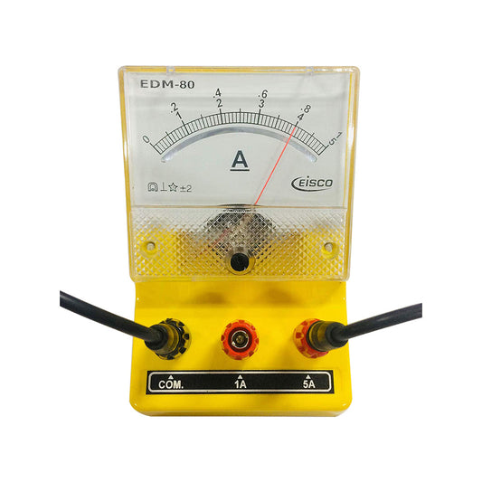 LABZIO BY EISCO - Moving Coil Meters, Ammeter DC 0-1 A, 0-5A (Dual)