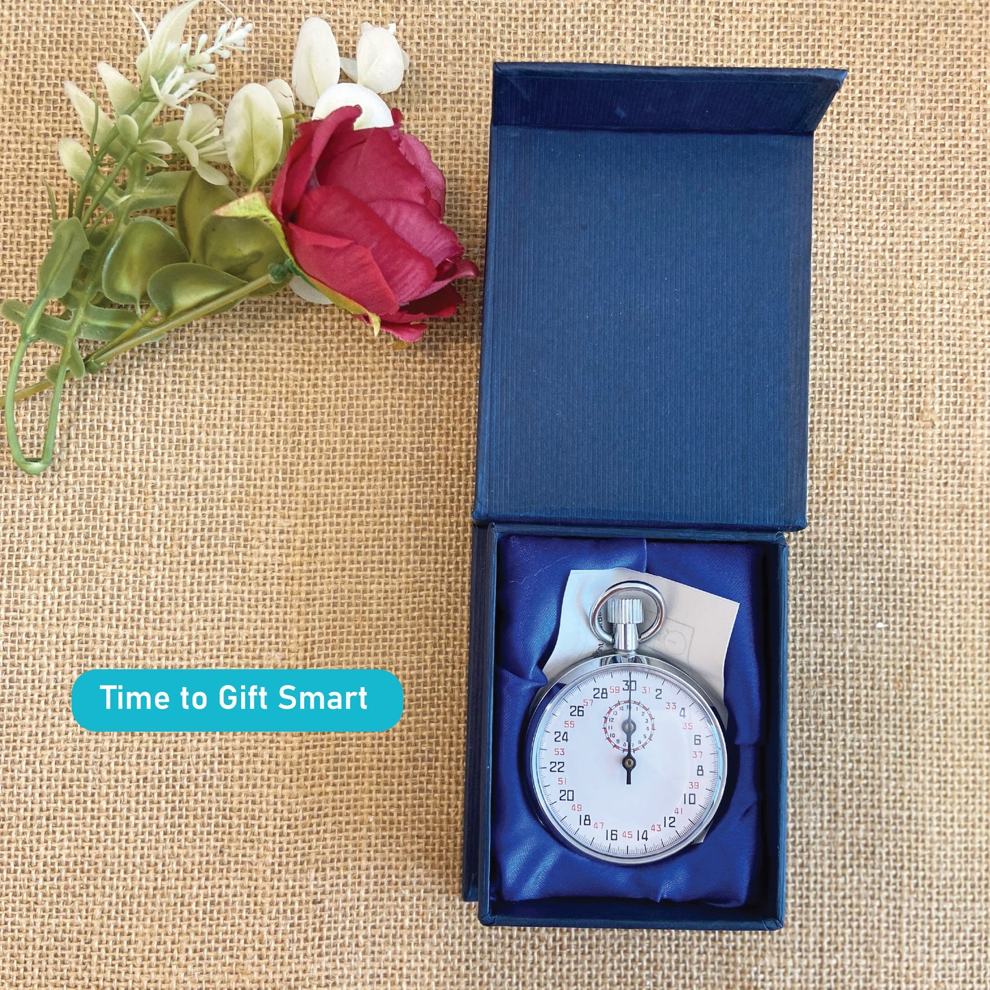 EISCO Mechanical Stopwatch - Analog Timer, Steel Case, 1/10th Second Precision, 15-Minute Dial, Winding Mechanism, Ideal for Sport Training, Racing, Physics, Chemistry, Classroom, Lab Experiment