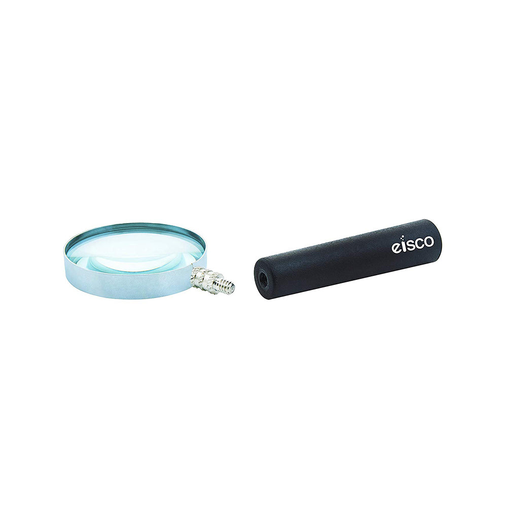 Eisco Magnifying Glass for Reading – 3.5X Handheld Magnifier (50mm) Optical Glass Lens for Books, Small Text, Jewelry, Coins, Crafts, Hobbies, Science, Stamps & Map Reading (Pack of 1)