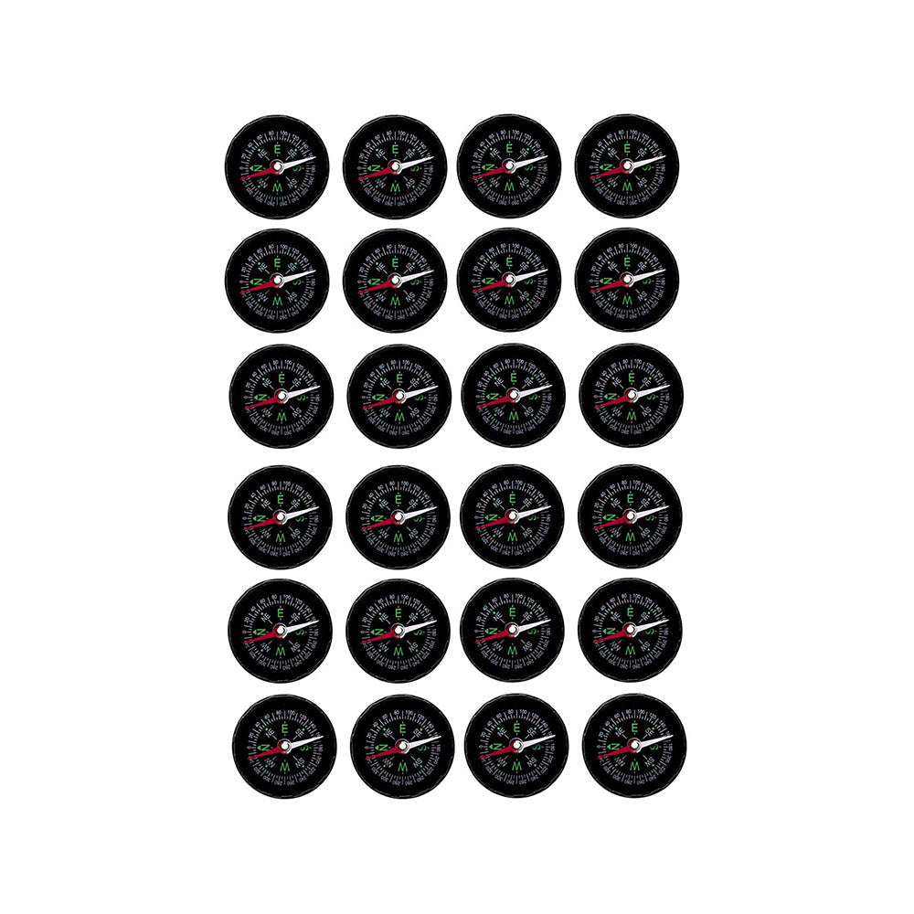 EISCO Plastic cased Basic Plotting Magnetic Compasses, 35mm diameter - Pack of 24