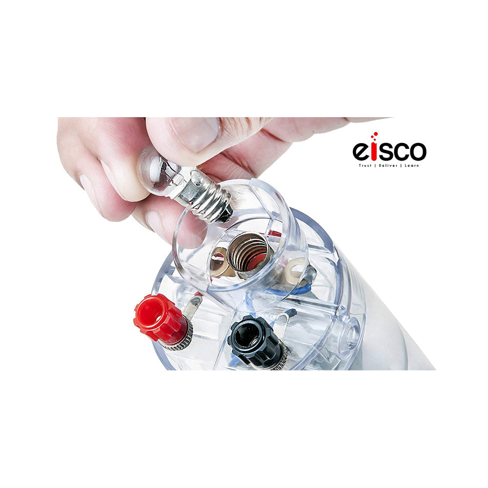 Eisco Hand Crank Generator – Portable Electricity Generator with LED Light, Built-In Flashlight & Lamp, STEM Physics Experiment Kit for Energy Conversion, Science Fair & Classroom Learning