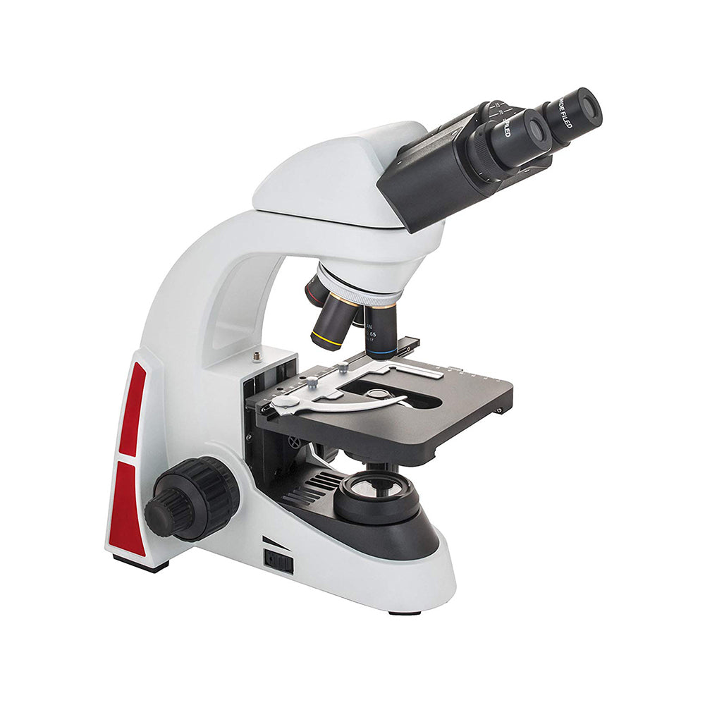 LABZIO Premium Binocular Microscope, Finite Colour Corrected Optical System, 360° Rotatable, 30° Inclined Siedentopf Head, Wide Field Plan Eyepiece 10X