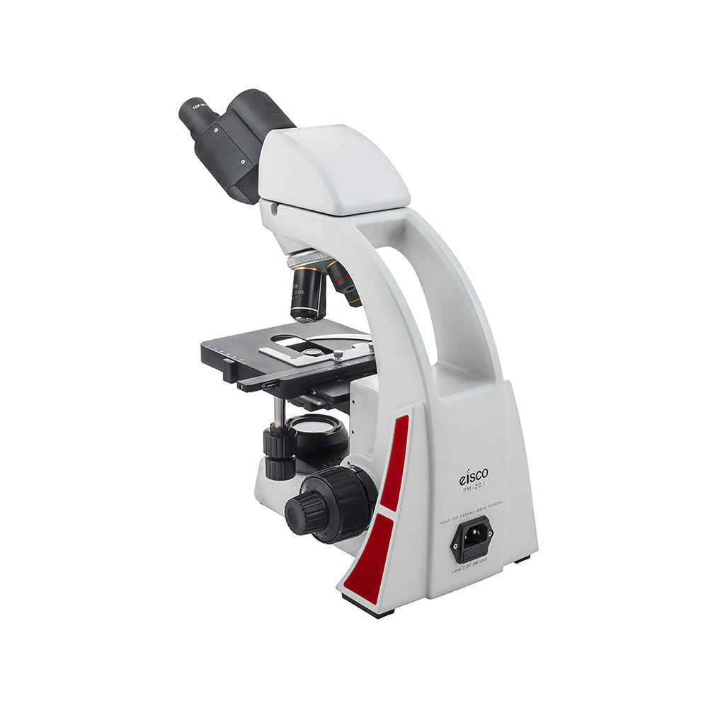 LABZIO Premium Binocular Microscope, Finite Colour Corrected Optical System, 360° Rotatable, 30° Inclined Siedentopf Head, Wide Field Plan Eyepiece 10X