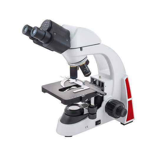 LABZIO Premium Binocular Microscope, Finite Colour Corrected Optical System, 360° Rotatable, 30° Inclined Siedentopf Head, Wide Field Plan Eyepiece 10X