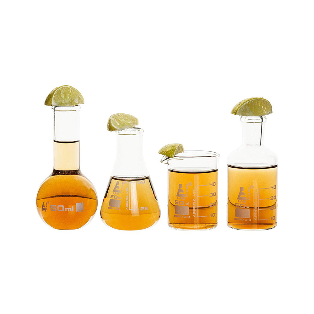 LabGlass Borosilicate Shot Glass - 4 Pieces, Clear, 50 ml