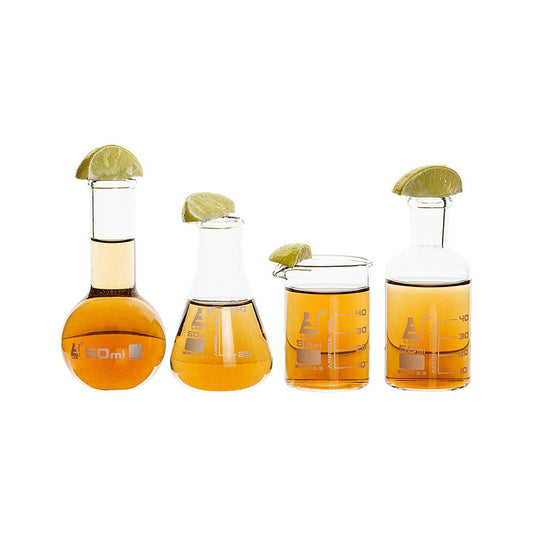 LabGlass Borosilicate Shot Glass - 4 Pieces, Clear, 50 ml