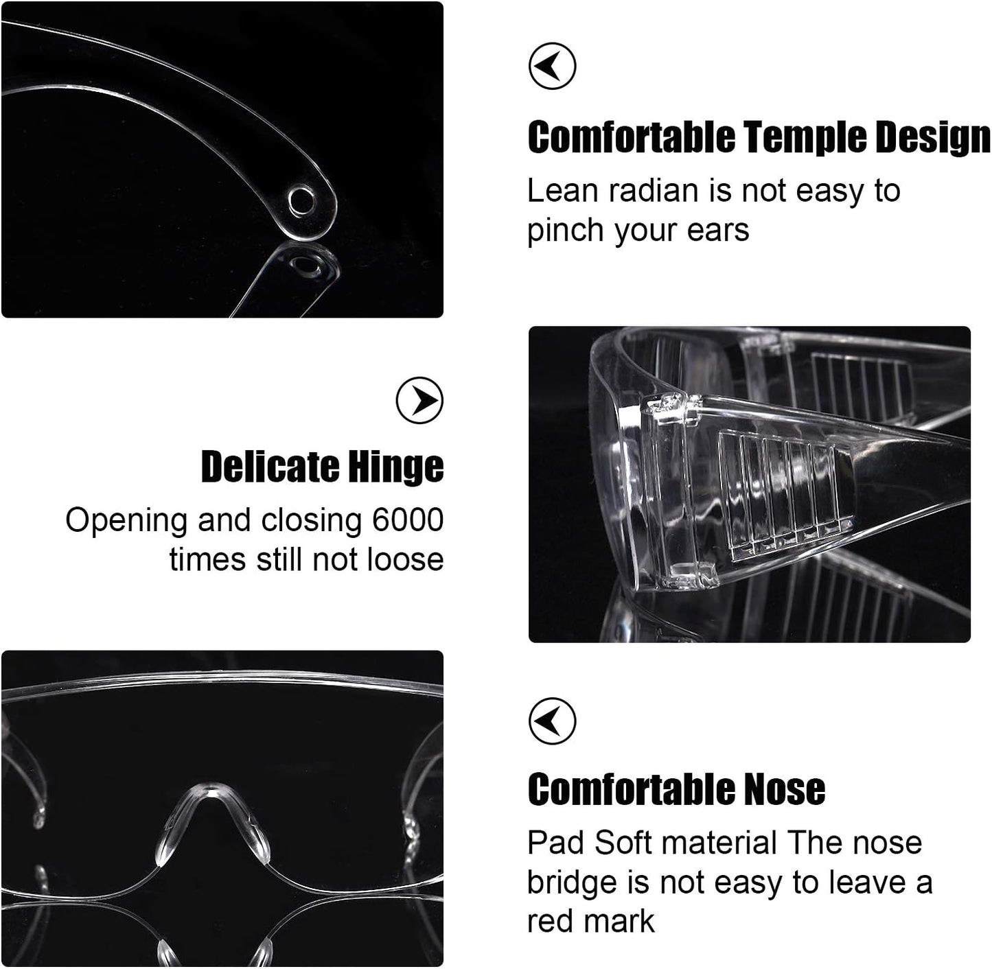 Eisco- UV Protected Polycarbonate Safety Goggles Side shield protection Premium Safety Goggles Eye Protection, Anti Fog, Scratch Resistant, Light Weight