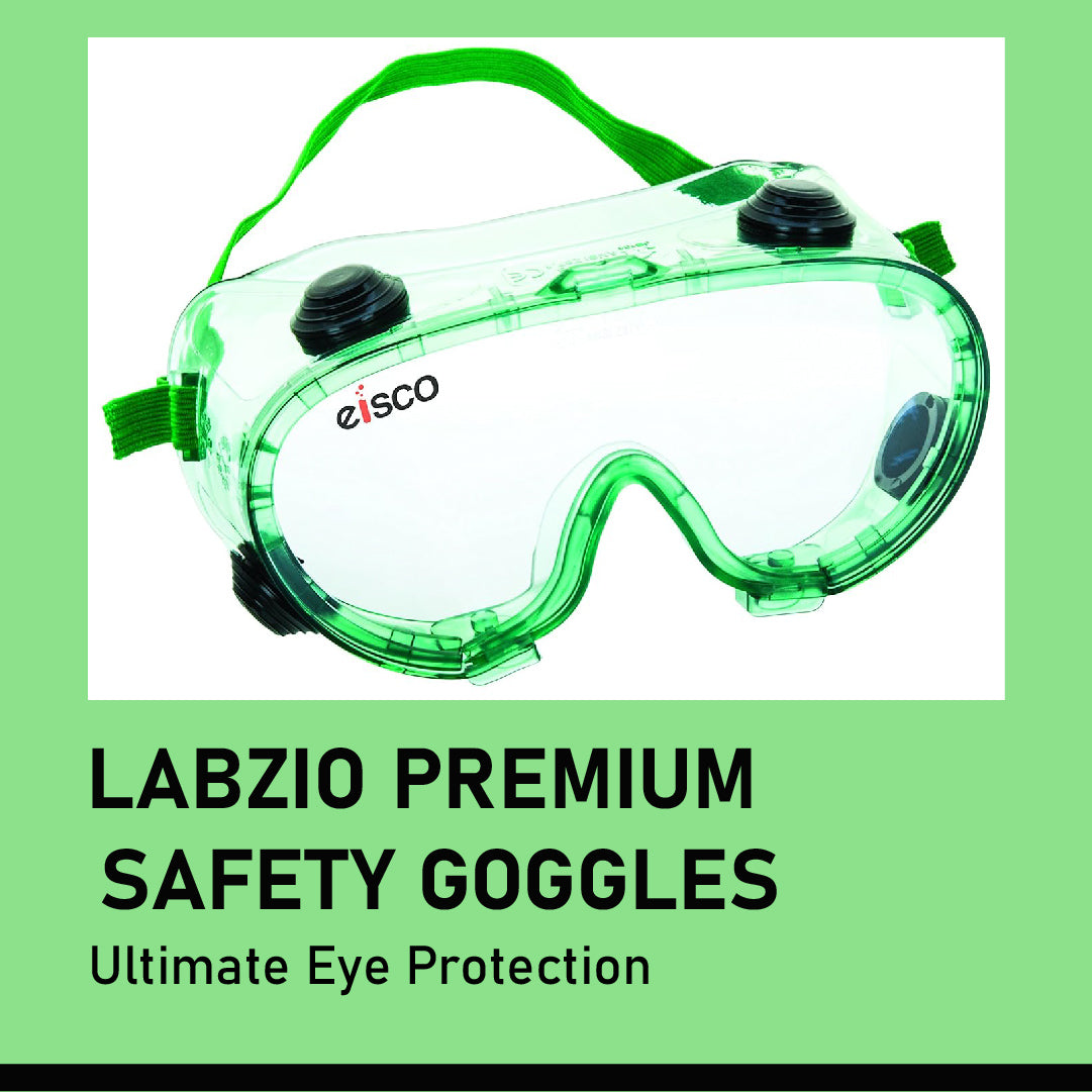 Eisco Safety Goggles – Anti-Fog, Chemical Splash Resistant, Indirect Vent, Fits Over Prescription Glasses, Eye Protection for Lab, Science, Chemistry, Industrial, DIY, Construction & Welding