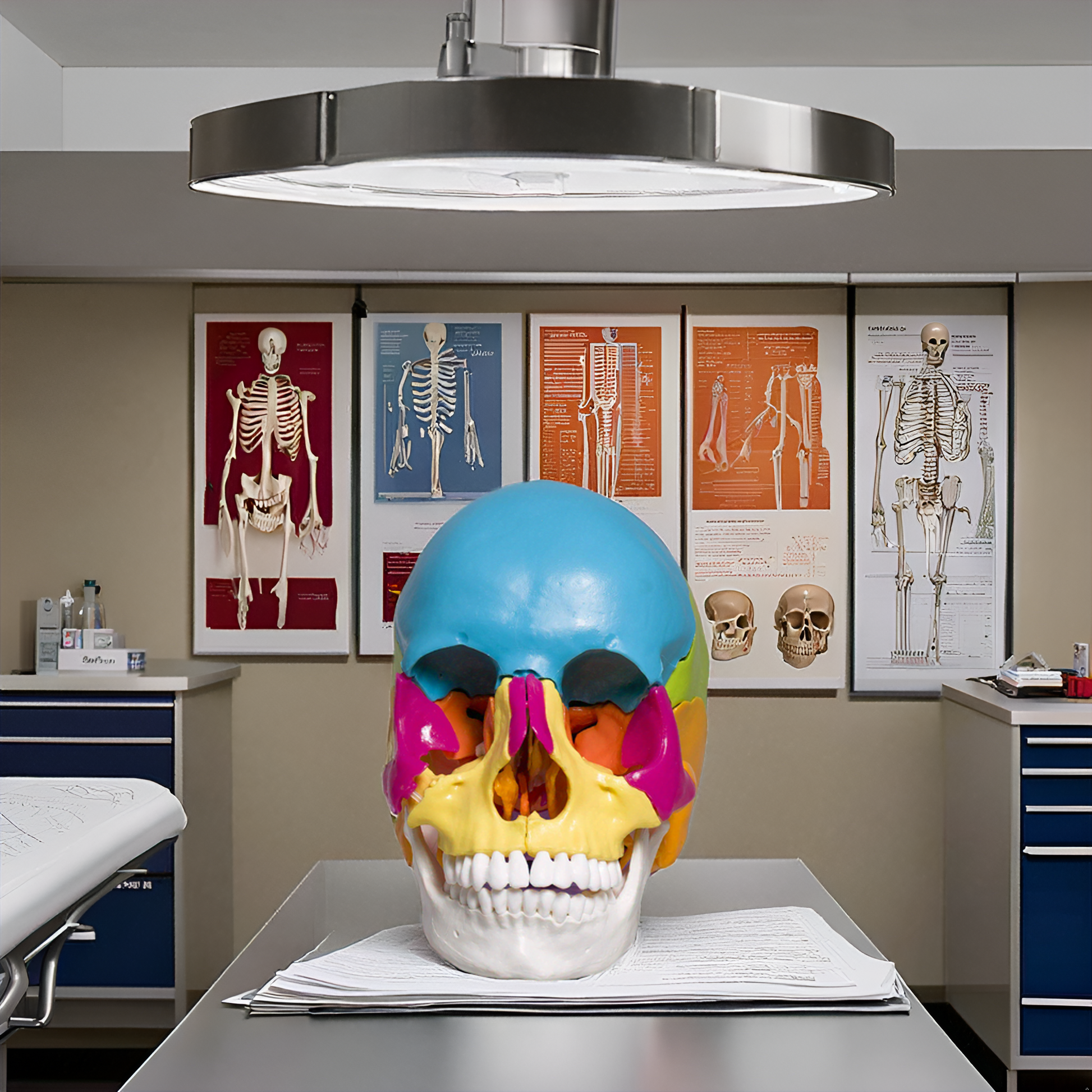 HUMAN SKULL WITH DIFFERENT COLOUR
