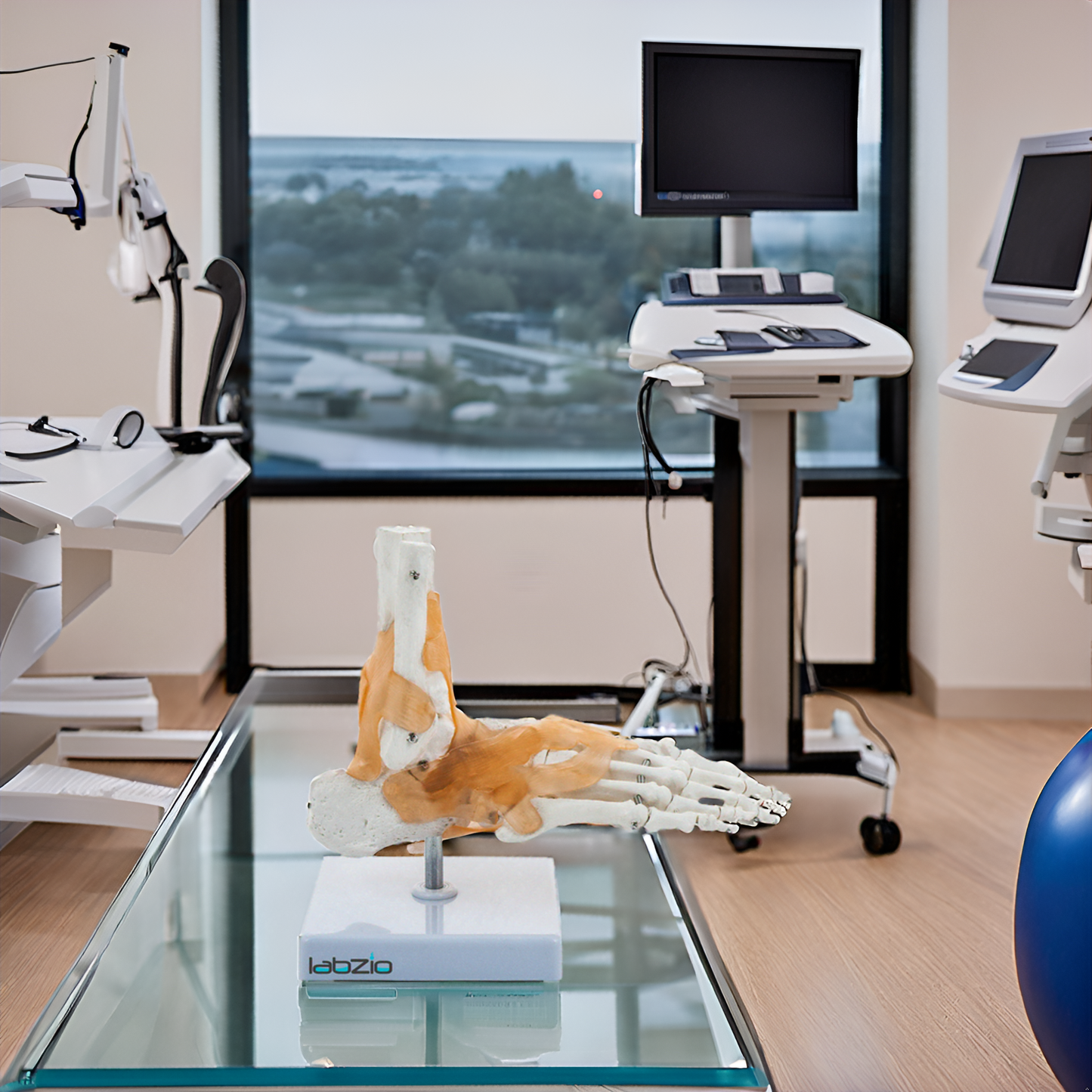 Labzio -Ankle Model with Flexible Ligaments for Movement of the Ankle Joint, Right Foot Model, Perfect For Orthopedicians, Ideal For Doctors, Therapists, Medical Students