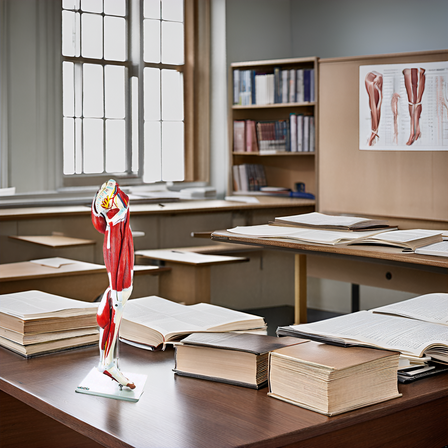 Labzio - Premium Human Muscular Leg Model Life Size 13 Parts Perfect To Study The Leg Muscles Vessels Tissues With Detailed Key Card