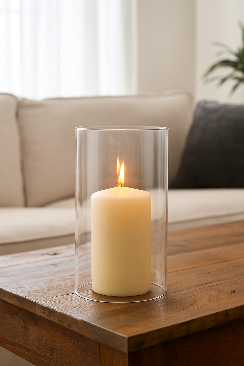 LABZIO Glass Cover for Akhand Diyas, Covering Glass Chimney- Akhand Jyoti Wind Protector, Tealight & Led tealights
