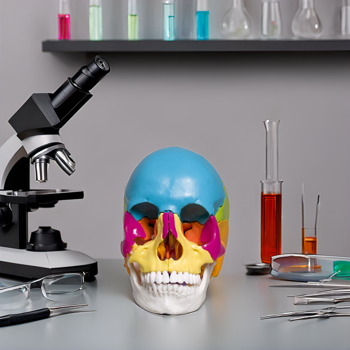 DISMANTELED HUMAN SKULL