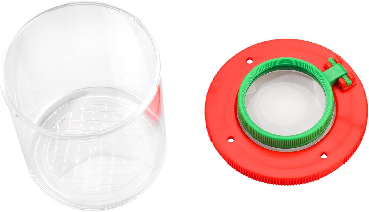 EISCO Magnifying Bug Viewer – 3X & 6X Insect Catcher with Dual Lens, Portable Bug Observation Cage, STEM Learning Kit, Outdoor Exploration, Science Experiments & Educational Toy (Pack of 2)